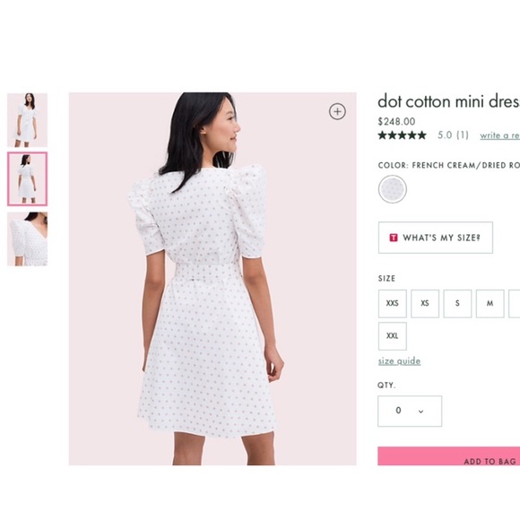 Kate Spade White and Pink Polka Dot Dress - Picture 2 of 6